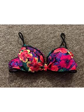 Stylish Floral Print Push-Up Bra